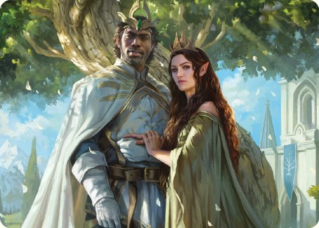 Aragorn and Arwen, Wed Art Card [The Lord of the Rings: Tales of Middle-earth Art Series] | Anubis Games and Hobby