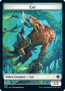 Saproling // Cat Double-Sided Token [Starter Commander Decks] | Anubis Games and Hobby