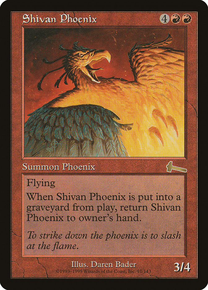 Shivan Phoenix [Urza's Legacy] | Anubis Games and Hobby