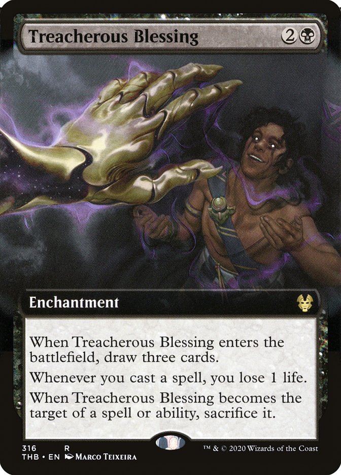 Treacherous Blessing (Extended Art) [Theros Beyond Death] | Anubis Games and Hobby