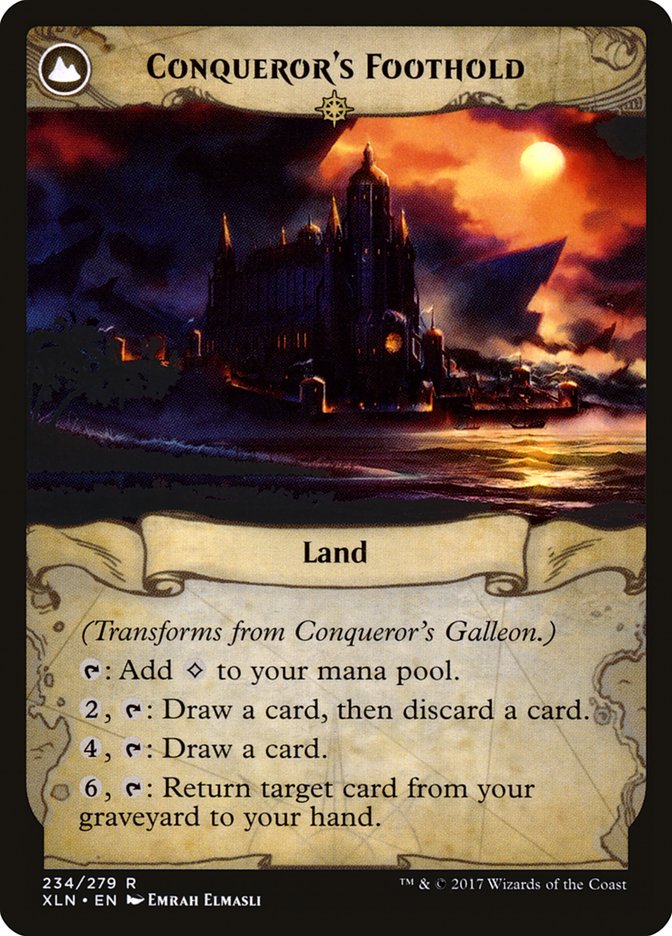 Conqueror's Galleon // Conqueror's Foothold [Ixalan] | Anubis Games and Hobby