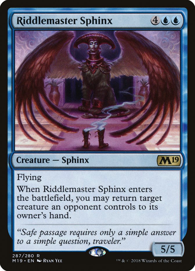 Riddlemaster Sphinx [Core Set 2019] | Anubis Games and Hobby