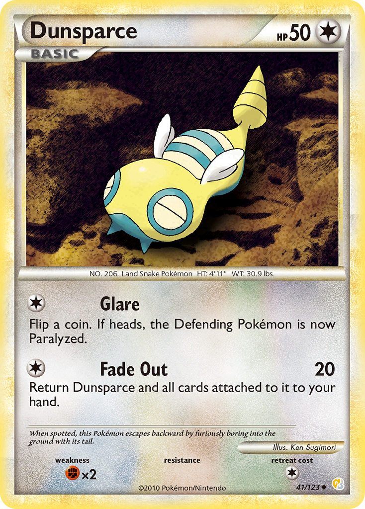 Dunsparce (41/123) [HeartGold & SoulSilver: Base Set] | Anubis Games and Hobby