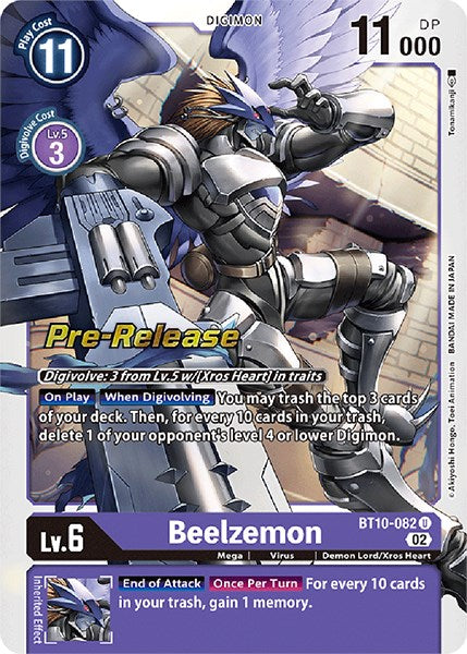 Beelzemon [BT10-082] [Xros Encounter Pre-Release Cards] | Anubis Games and Hobby