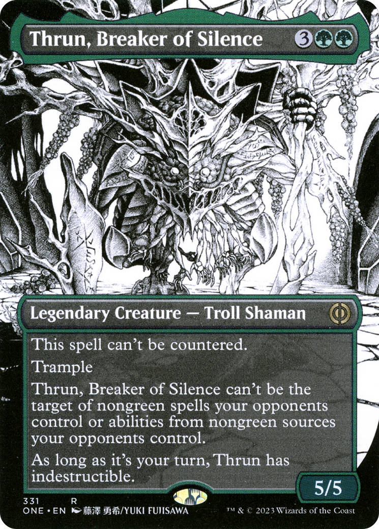 Thrun, Breaker of Silence (Borderless Manga) [Phyrexia: All Will Be One] | Anubis Games and Hobby