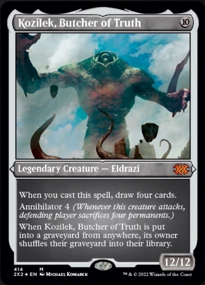 Kozilek, Butcher of Truth (Foil Etched) [Double Masters 2022] | Anubis Games and Hobby