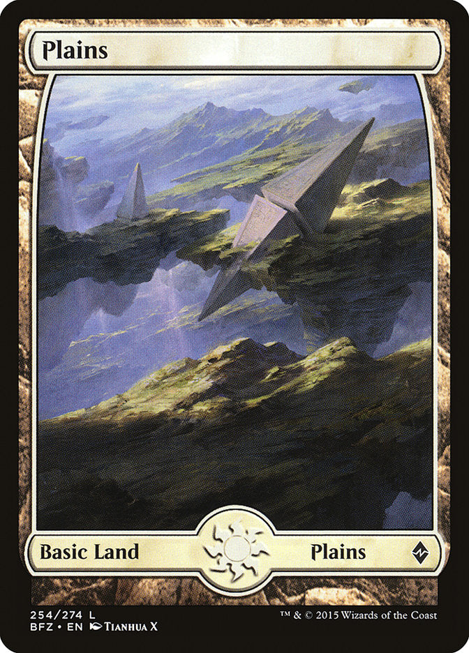 Plains (254) (Full Art) [Battle for Zendikar] | Anubis Games and Hobby