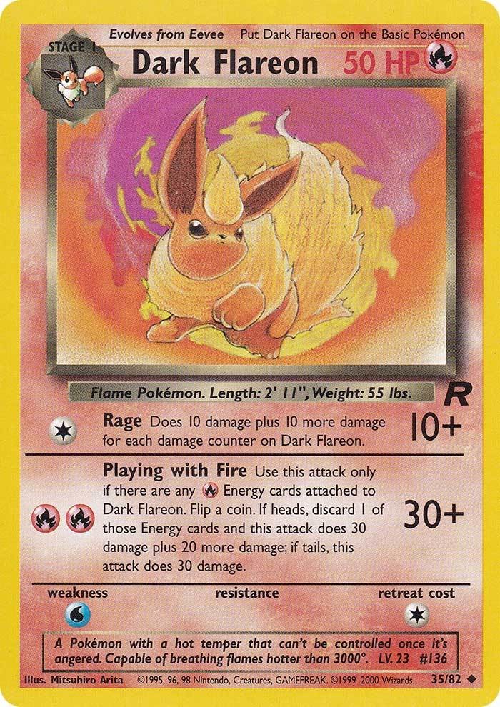 Dark Flareon (35/82) [Team Rocket Unlimited] | Anubis Games and Hobby