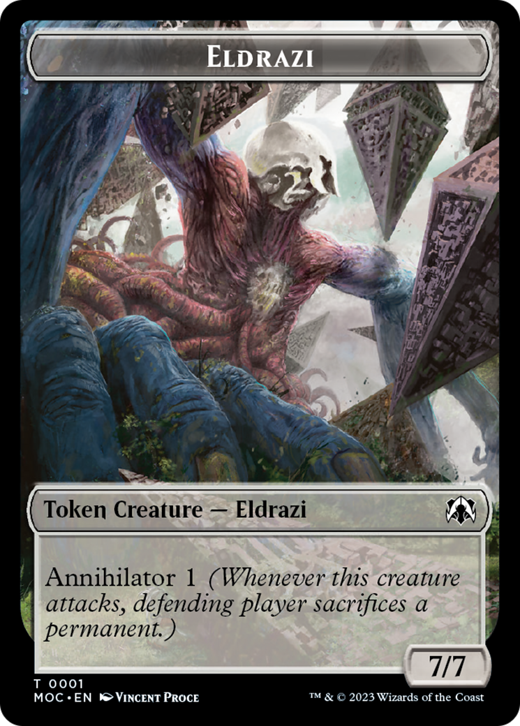 Goblin // Eldrazi Double-Sided Token [March of the Machine Commander Tokens] | Anubis Games and Hobby