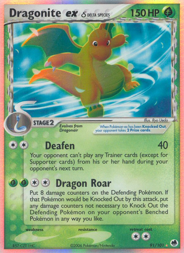 Dragonite ex (91/101) (Delta Species) [EX: Dragon Frontiers] | Anubis Games and Hobby