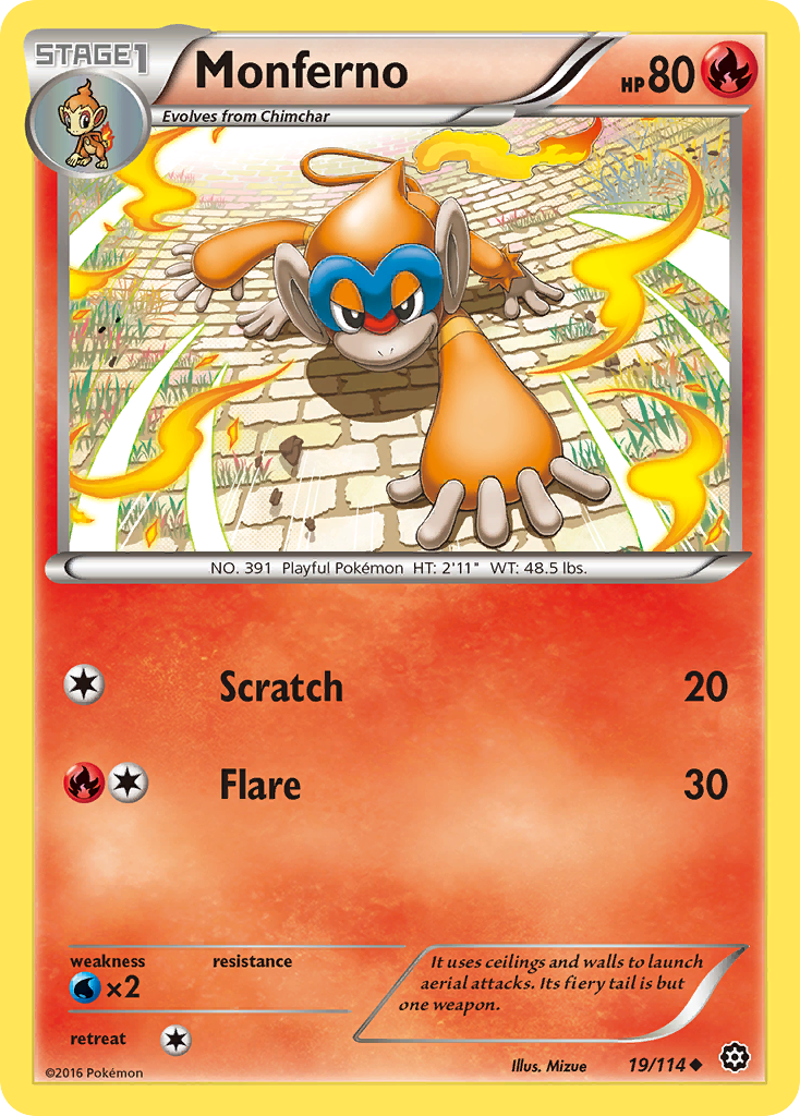 Monferno (19/114) [XY: Steam Siege] | Anubis Games and Hobby