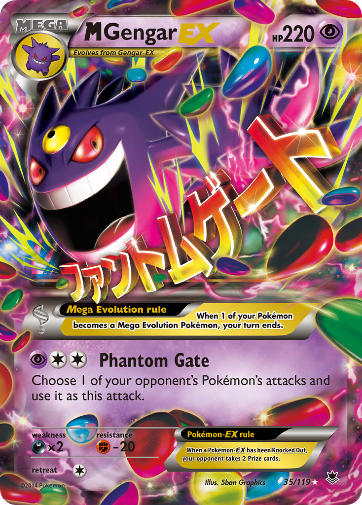 M Gengar EX (35/119) [XY: Phantom Forces] | Anubis Games and Hobby