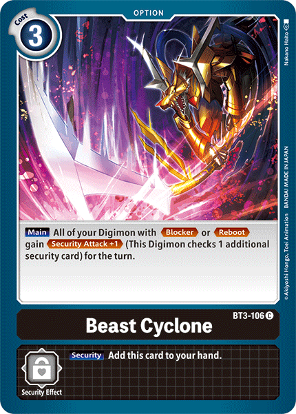 Beast Cyclone [BT3-106] [Release Special Booster Ver.1.5] | Anubis Games and Hobby