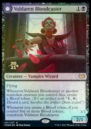 Voldaren Bloodcaster // Bloodbat Summoner [Innistrad: Crimson Vow Prerelease Promos] | Anubis Games and Hobby