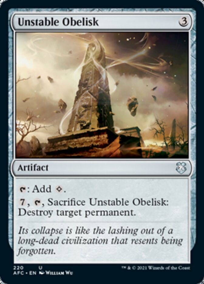 Unstable Obelisk [Dungeons & Dragons: Adventures in the Forgotten Realms Commander] | Anubis Games and Hobby