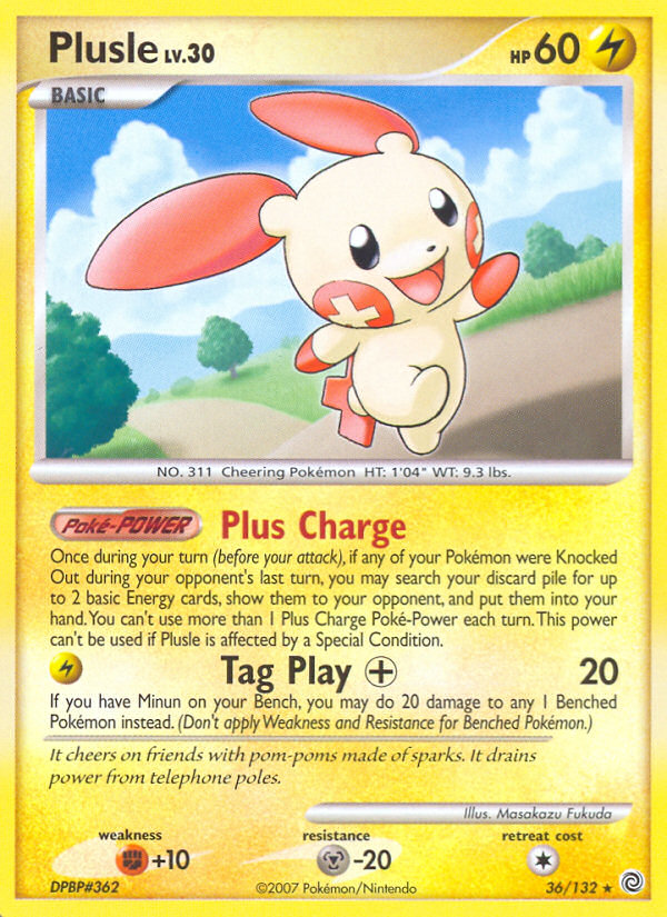 Plusle (36/132) [Diamond & Pearl: Secret Wonders] | Anubis Games and Hobby