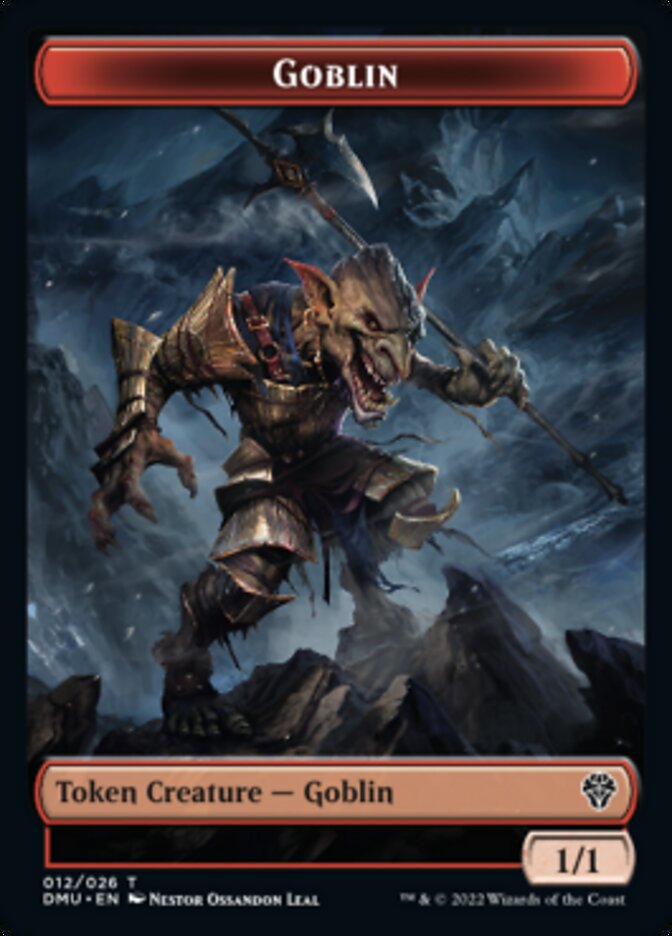 Saproling // Goblin Double-Sided Token [Dominaria United Tokens] | Anubis Games and Hobby