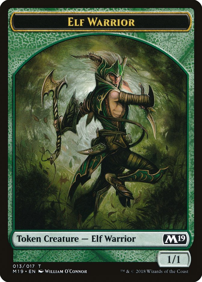 Elf Warrior Token [Core Set 2019 Tokens] | Anubis Games and Hobby