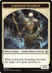 Warrior // Labyrinth Guardian Double-Sided Token [Amonkhet Tokens] | Anubis Games and Hobby
