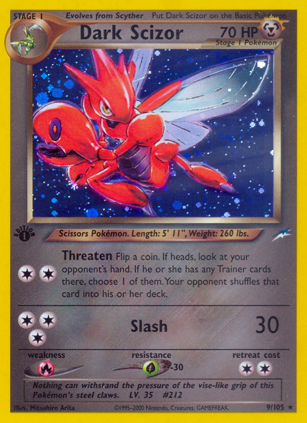 Dark Scizor (9/105) [Neo Destiny 1st Edition] | Anubis Games and Hobby