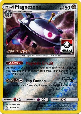 Magnezone (83/156) (League Promo 4th Place) [Sun & Moon: Ultra Prism] | Anubis Games and Hobby