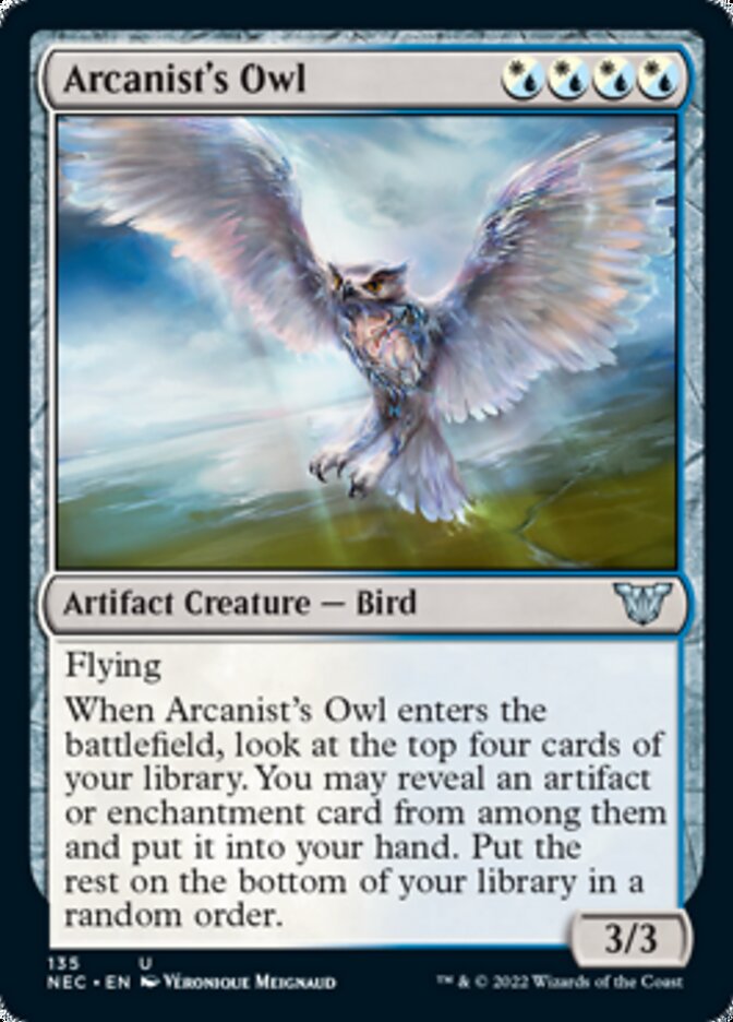 Arcanist's Owl [Kamigawa: Neon Dynasty Commander] | Anubis Games and Hobby