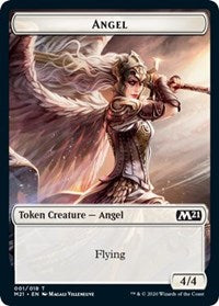 Angel // Saproling Double-Sided Token [Core Set 2021 Tokens] | Anubis Games and Hobby