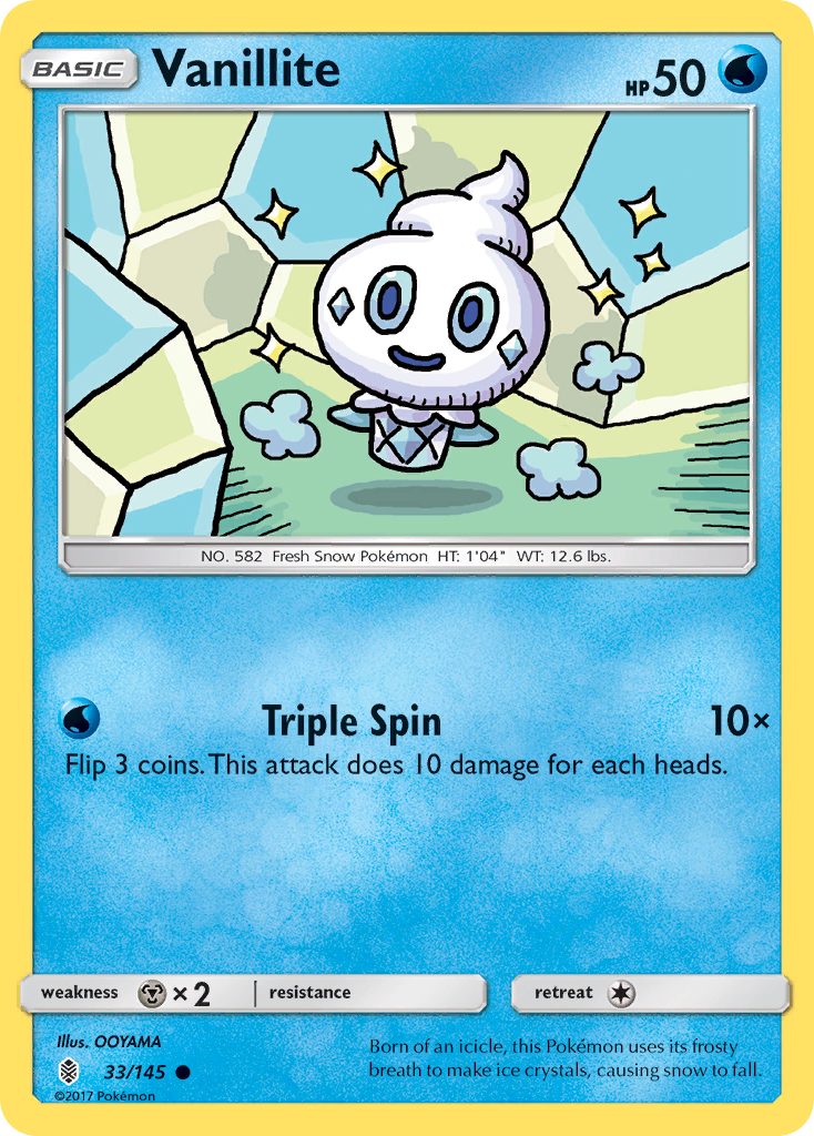 Vanillite (33/145) [Sun & Moon: Guardians Rising] | Anubis Games and Hobby