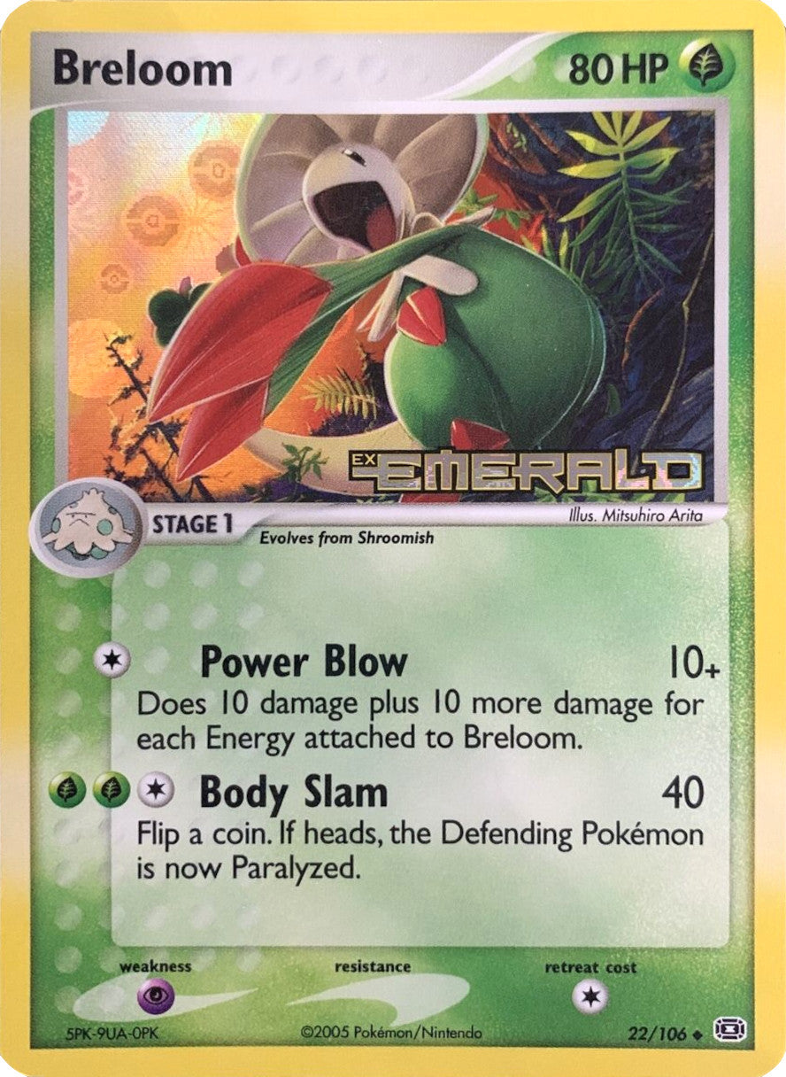 Breloom (22/106) (Stamped) [EX: Emerald] | Anubis Games and Hobby