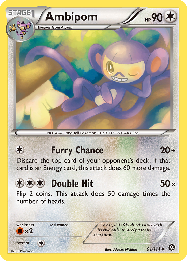 Ambipom (91/114) [XY: Steam Siege] | Anubis Games and Hobby