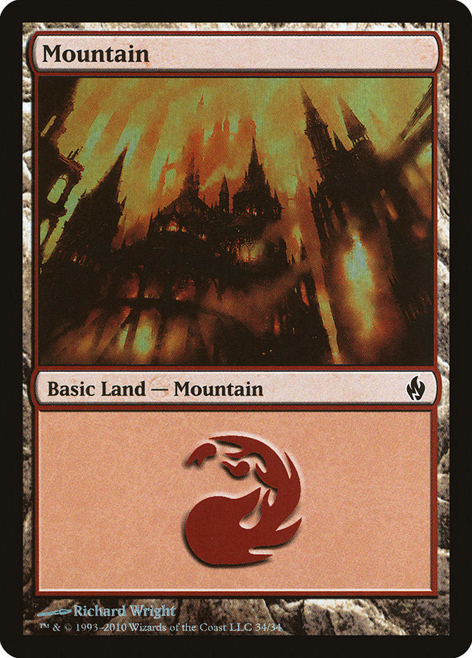 Mountain (34) [Premium Deck Series: Fire and Lightning] | Anubis Games and Hobby