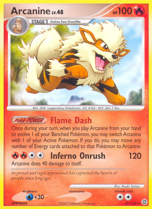 Arcanine (22/132) [Diamond & Pearl: Secret Wonders] | Anubis Games and Hobby