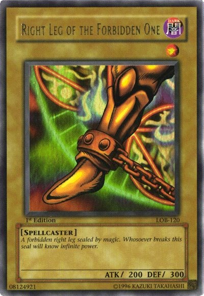 Right Leg of the Forbidden One [LOB-120] Ultra Rare | Anubis Games and Hobby