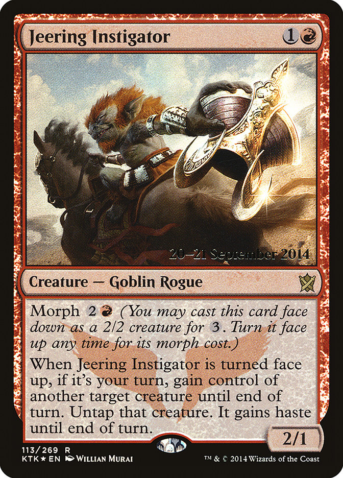 Jeering Instigator [Khans of Tarkir Prerelease Promos] | Anubis Games and Hobby