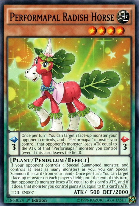 Performapal Radish Horse [TDIL-EN007] Common | Anubis Games and Hobby