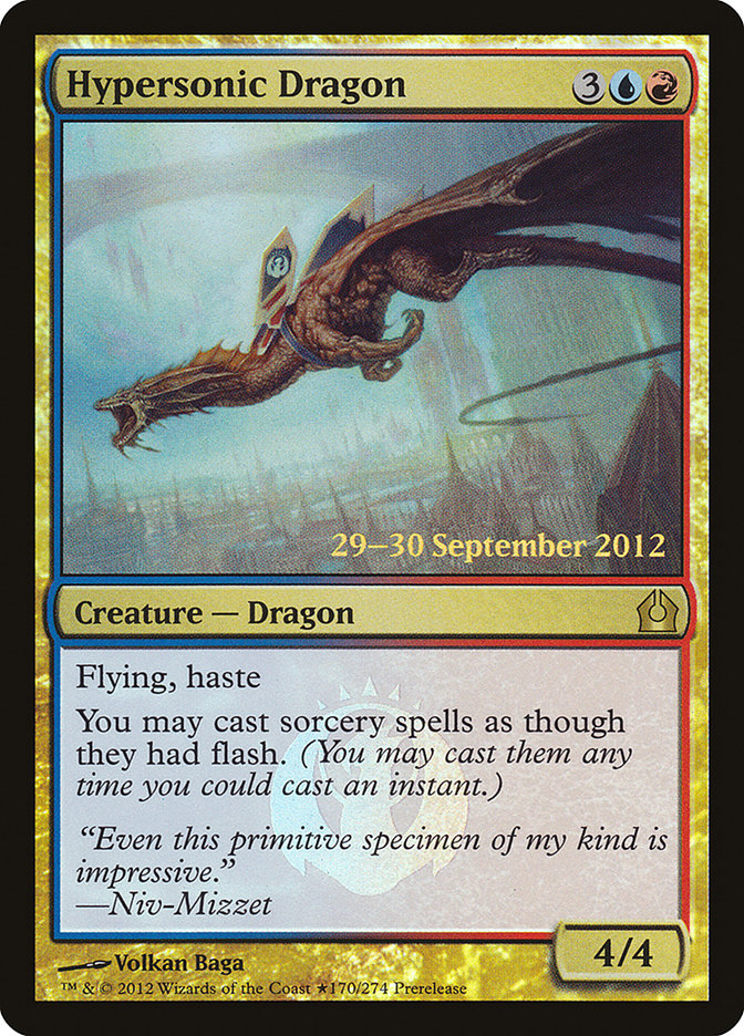 Hypersonic Dragon [Return to Ravnica Prerelease Promos] | Anubis Games and Hobby