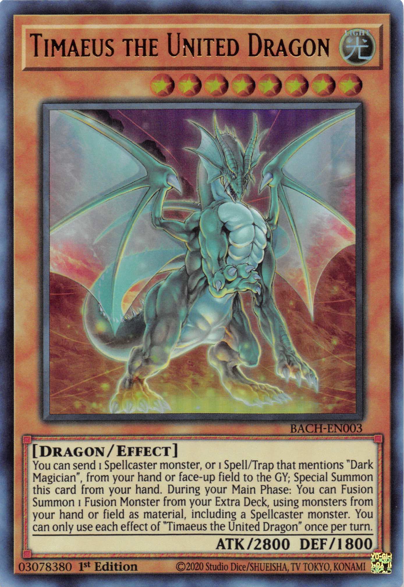 Timaeus the United Dragon [BACH-EN003] Ultra Rare | Anubis Games and Hobby