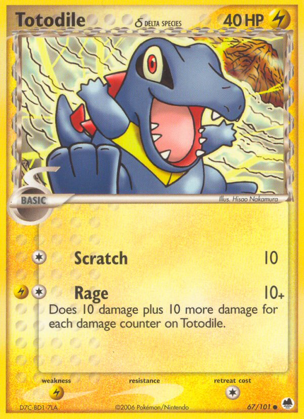 Totodile (67/101) (Delta Species) [EX: Dragon Frontiers] | Anubis Games and Hobby
