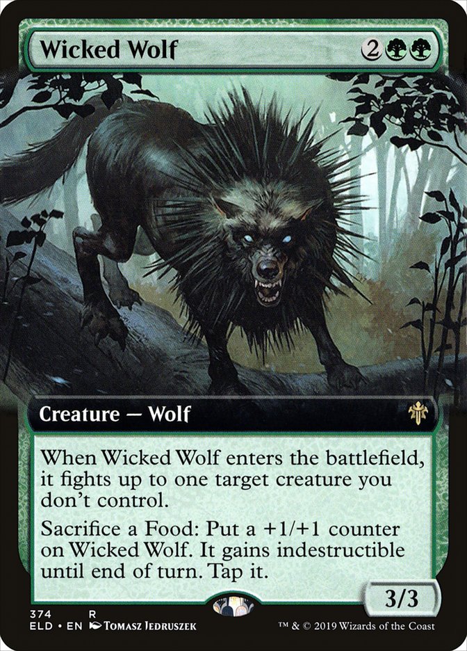 Wicked Wolf (Extended Art) [Throne of Eldraine] | Anubis Games and Hobby