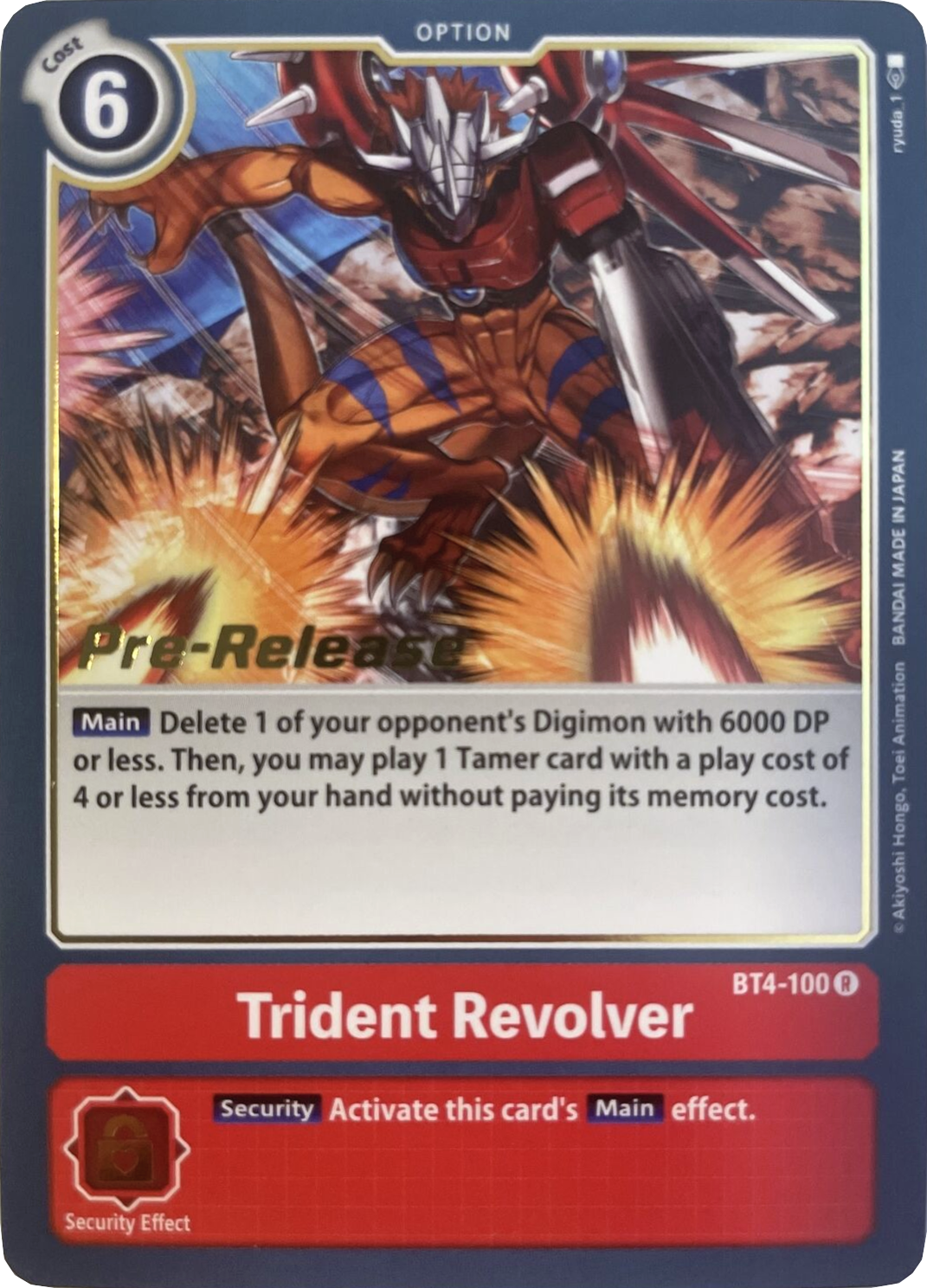 Trident Revolver [BT4-100] [Great Legend Pre-Release Promos] | Anubis Games and Hobby