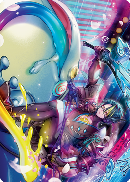 Tatsunari, Toad Rider Art Card [Kamigawa: Neon Dynasty Art Series] | Anubis Games and Hobby