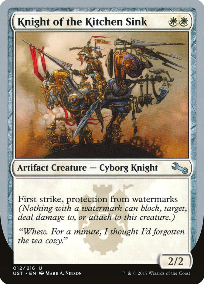 Knight of the Kitchen Sink ("protection from watermarks") [Unstable] | Anubis Games and Hobby