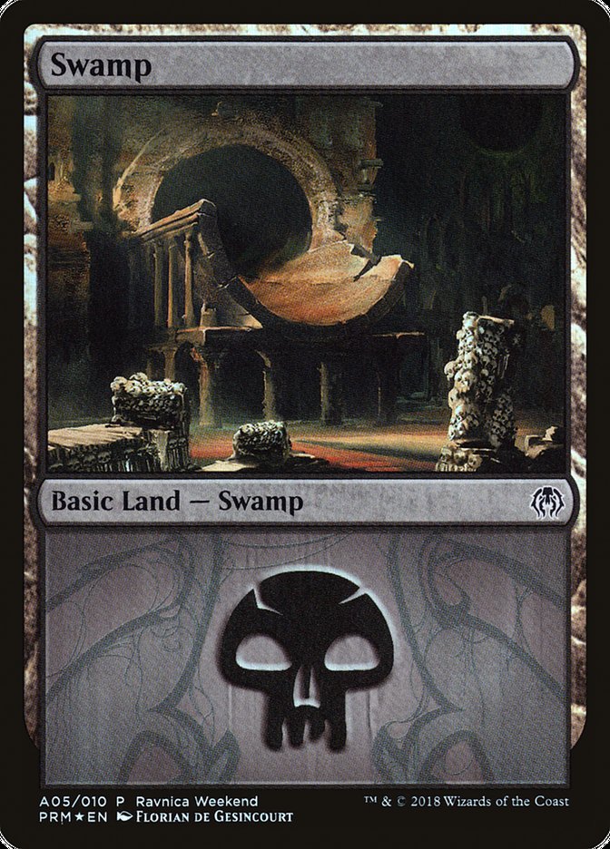 Swamp (A05) [Ravnica Allegiance Ravnica Weekend] | Anubis Games and Hobby