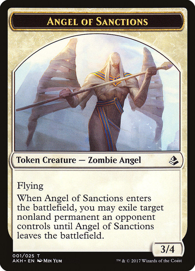 Angel of Sanctions Token [Amonkhet Tokens] | Anubis Games and Hobby