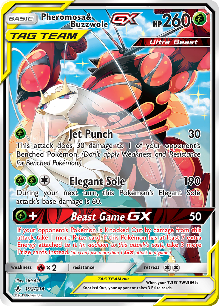 Pheromosa & Buzzwole GX (192/214) [Sun & Moon: Unbroken Bonds] | Anubis Games and Hobby