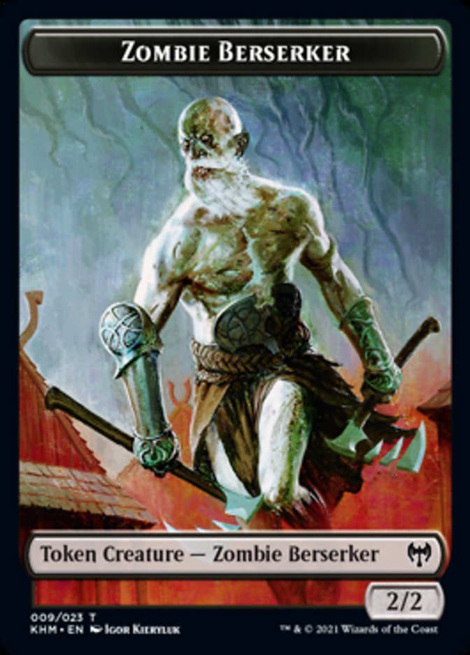 Zombie Berserker Token [Kaldheim Tokens] | Anubis Games and Hobby