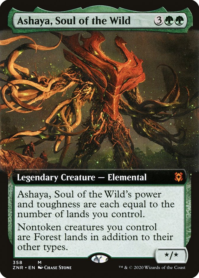 Ashaya, Soul of the Wild (Extended Art) [Zendikar Rising] | Anubis Games and Hobby