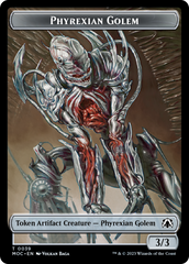 Phyrexian Golem // Phyrexian Horror Double-Sided Token [March of the Machine Commander Tokens] | Anubis Games and Hobby