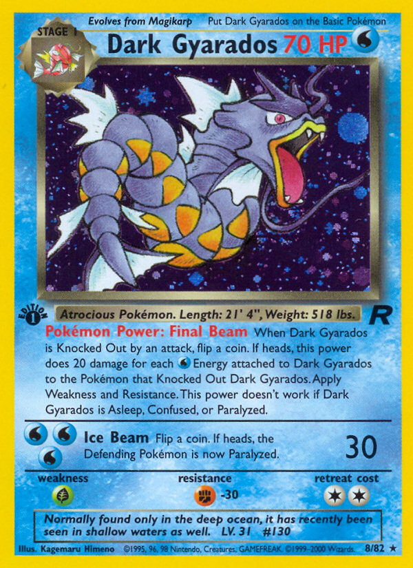 Dark Gyarados (8/82) [Team Rocket 1st Edition] | Anubis Games and Hobby