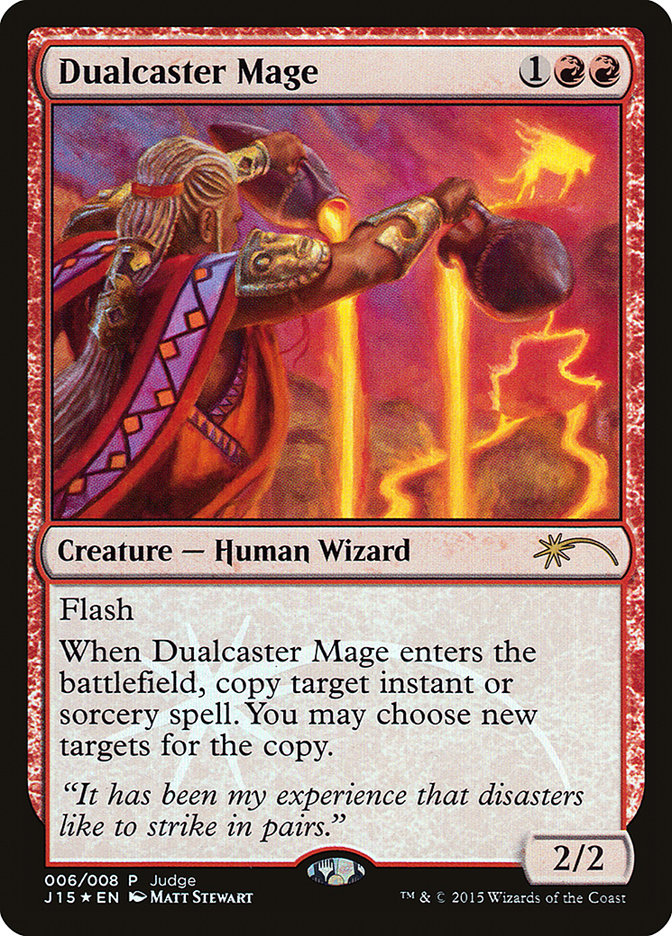 Dualcaster Mage [Judge Gift Cards 2015] | Anubis Games and Hobby